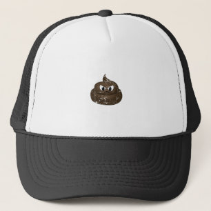 Casquette Distressed Angry Cartoon Poop
