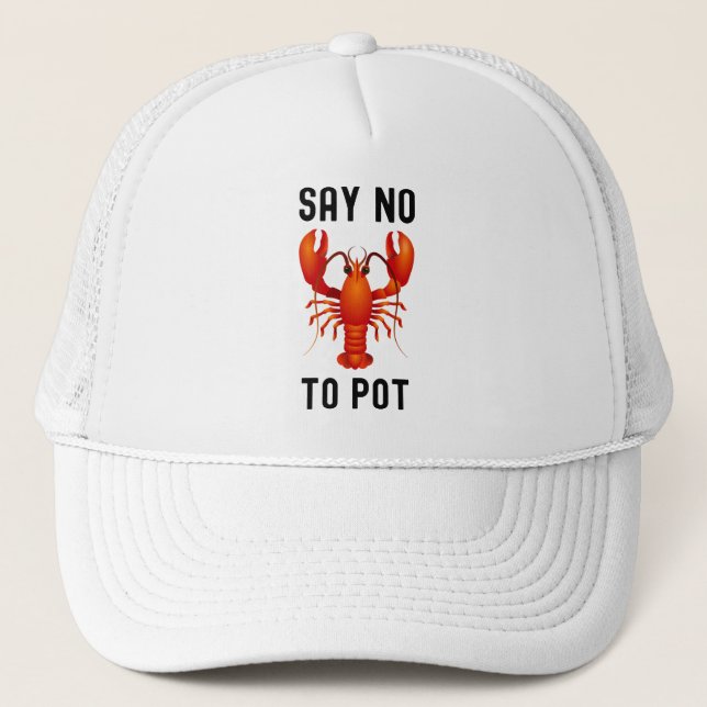 Casquette Dites non au homard de pot drôle (Devant)