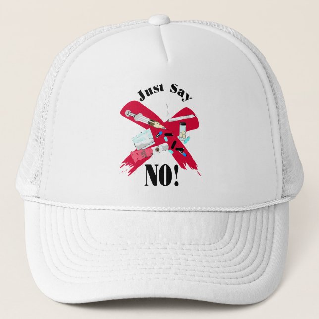 Casquette Dites non aux drogues (Devant)
