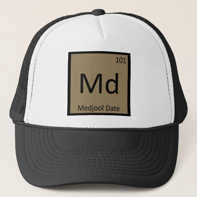 Casquette DM - Symbole de Tableau périodique de chimie de (Devant)