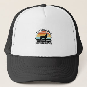 Casquette Doberman Pinscher Graphique Vintage Coucher de Sol