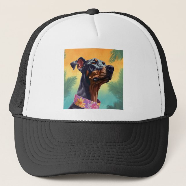 Casquette Dobermann hawaii (Devant)