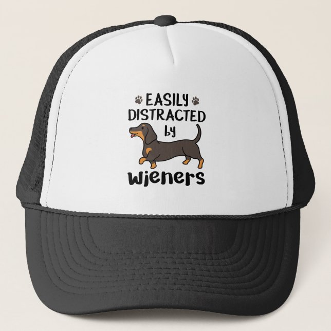 Casquette Dog Easily Distracted by Wieners (Devant)