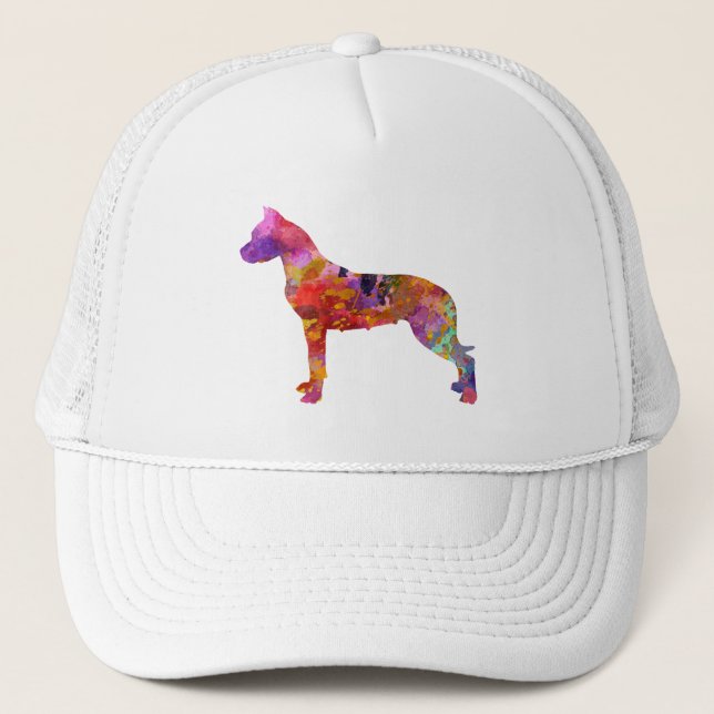 Casquette Dogue Argentin 01 watercolor-2 in (Devant)
