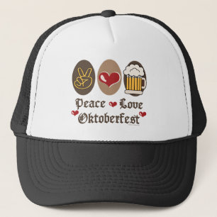 Casquette d'Oktoberfest d'amour de paix