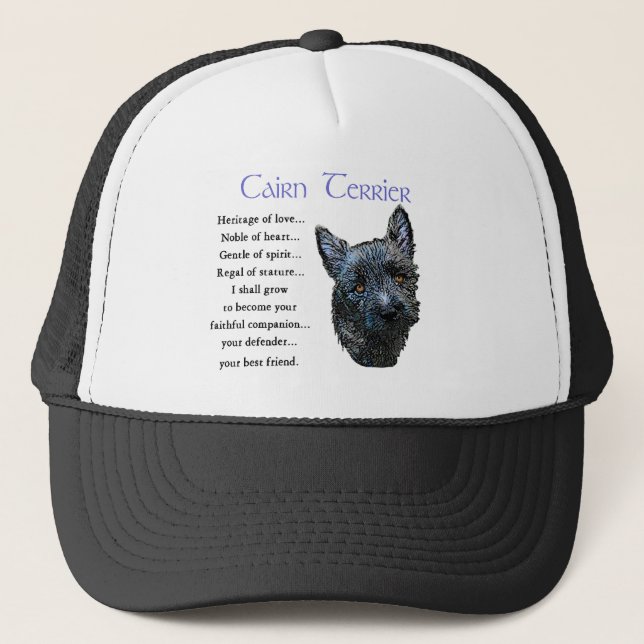 Casquette Don d'art Cairn Terrier (Devant)