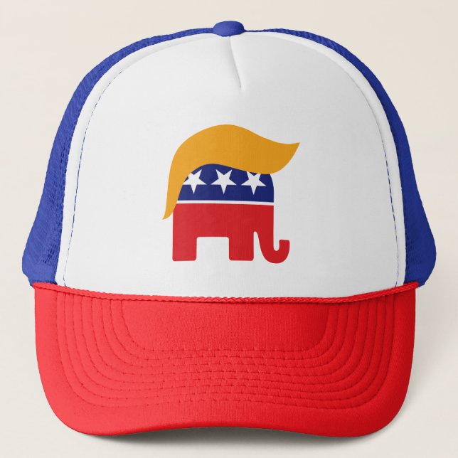 Casquette Donald Trump GOP Républicain Elephant Hair Logo (Devant)