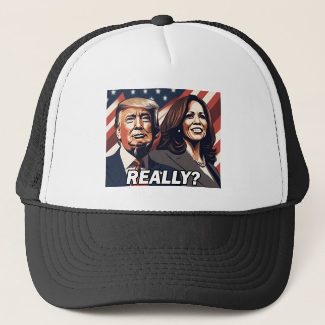 Casquette Donald Trump Kamala Harris Vraiment ? (Devant)