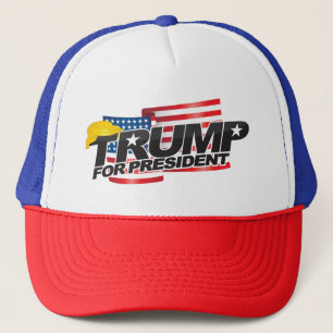 Casquette Donald Trump pour le président (avec des cheveux)