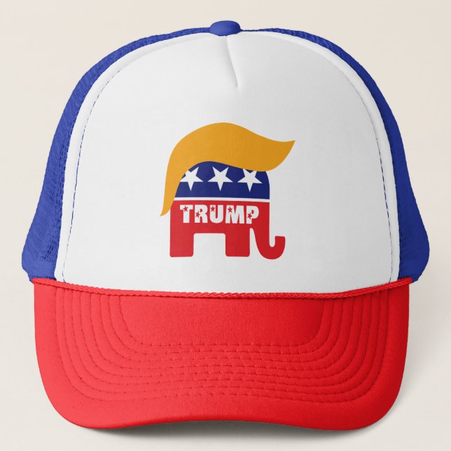Casquette Donald Trump Républicain GOP Elephant Hair Logo (Devant)