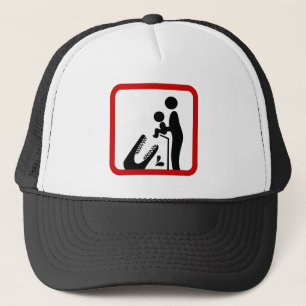 Casquette Don't Feed Baby To The Crocodile Zoo Sign