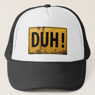 Casquette DOUH ! - Symbole de prudence Danger Métal Drôle