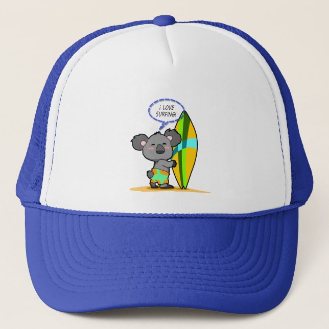 Casquette d'ours de koala de surf (Devant)