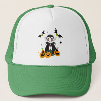 Casquette Dracula avec citrouilles