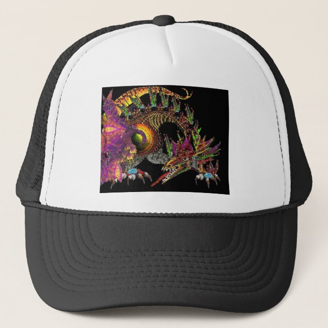 CASQUETTE DRAGO / DRAGON D'OR IMAGINAIRE EN PURPLE ET NOIR (Devant)