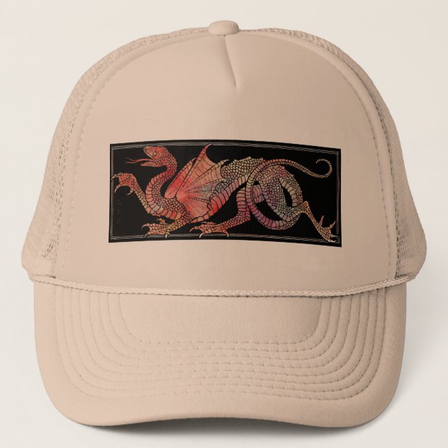 Casquette Dragon en marbre rose (Devant)
