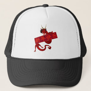 Casquette Dragon rouge chinois