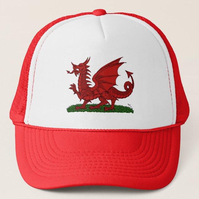 Casquette Dragon rouge du Pays de Galles (Devant)