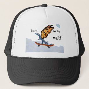 Casquette Dragon sur skateboard