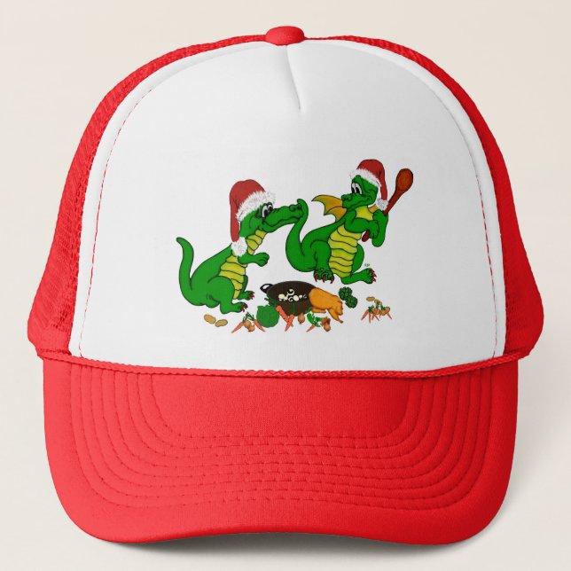Casquette Dragons - Joyeux Noël ! - aujourd'hui je vais cuis (Devant)