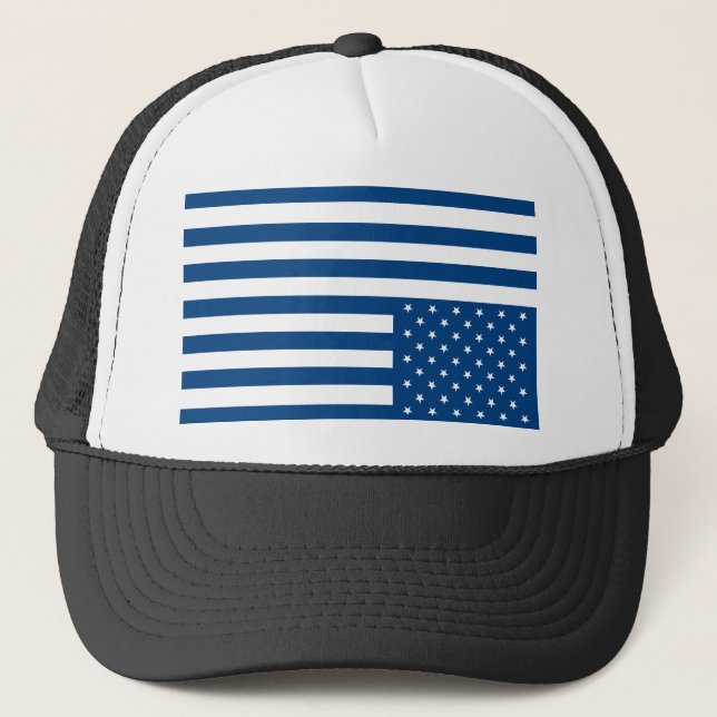 Casquette Drapeau américain à l'envers - bleu (Devant)
