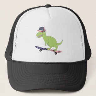 Casquette Drapeau américain Dinosaure Skate