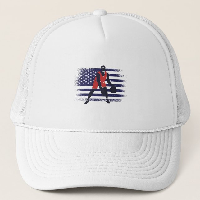 Casquette Drapeau américain du vanneur de basket-ball Jersey (Devant)