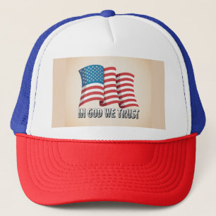 Casquette Drapeau Américain En Dieu Nous Faisons Confiance R