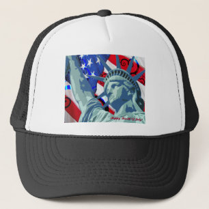 Casquette Drapeau américain patriotique et statue de la libe