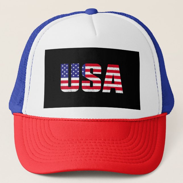 Casquette Drapeau Américain Patriotique Pour Hommes Femmes E (Devant)