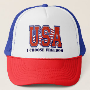 Casquette Drapeau Américain USA Je Choisis la Liberté Patrio