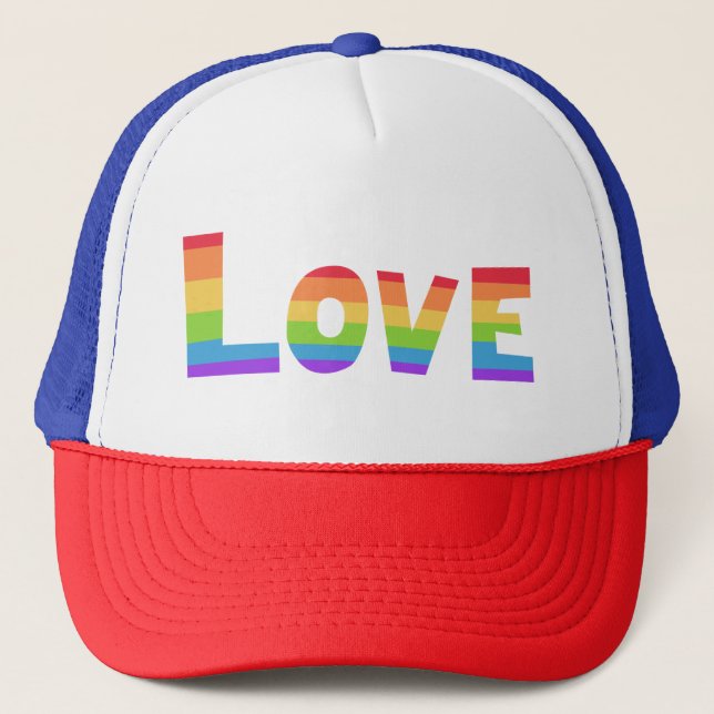 Casquette Drapeau arc-en-ciel gay pride LGBT amour LGBTQ (Devant)