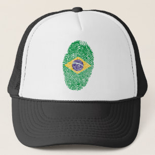 Casquette Drapeau brésilien d'empreinte digitale de contact