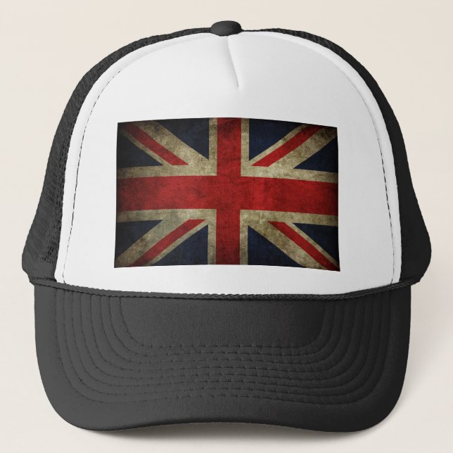 Casquette Drapeau britannique antique R-U d'Union Jack (Devant)