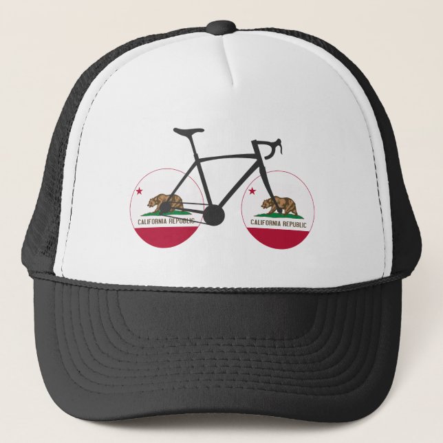 Casquette Drapeau californien à vélo (Devant)
