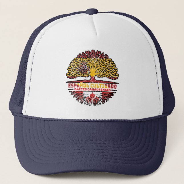 Casquette drapeau canadien Canada Espagne Arbre espagnol (Devant)
