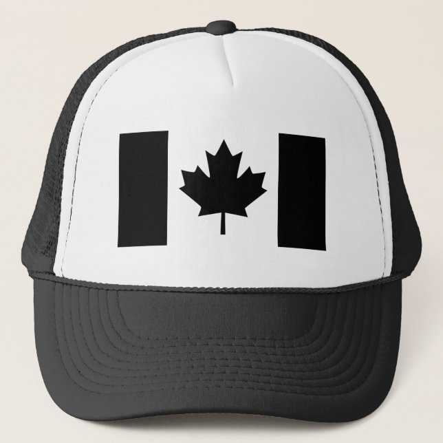 Casquette Drapeau canadien en noir (Devant)