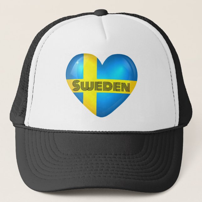 Casquette Drapeau cardiaque Suède (Devant)