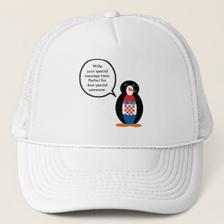 Casquette Drapeau Croate Ms Pingouin Personnalisé Parlant