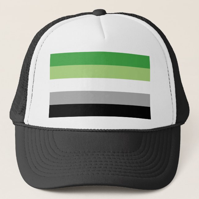 Casquette Drapeau d'Aromantic (Devant)