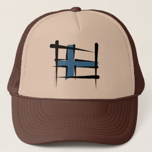 Casquette Drapeau de brosse de la Finlande