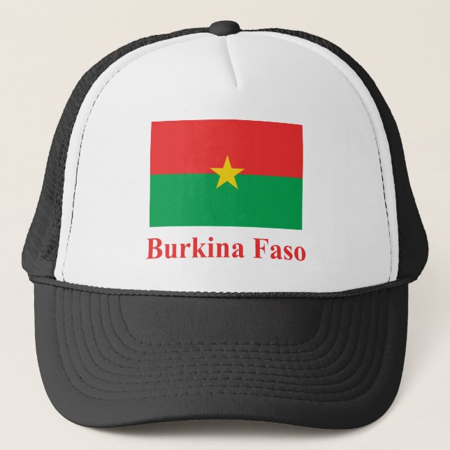 Casquette Drapeau de Burkina Faso avec le nom (Devant)