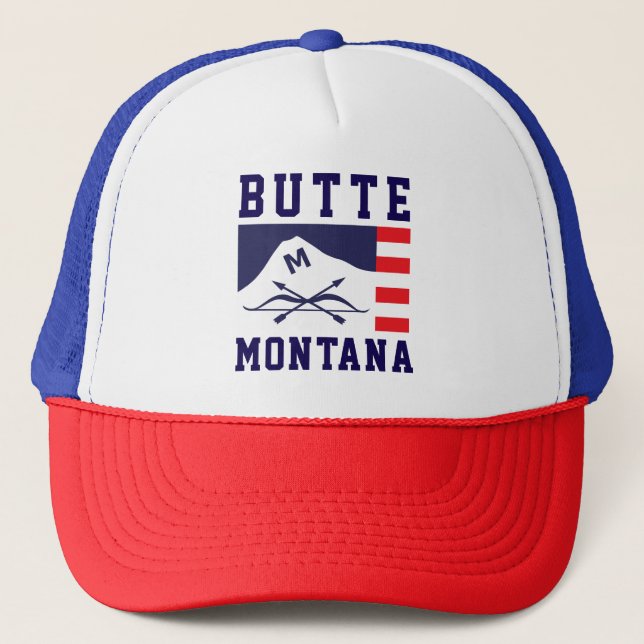 Casquette Drapeau de Butte, Montana (Devant)