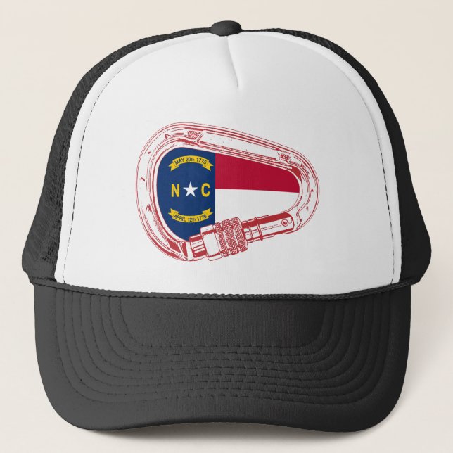 Casquette Drapeau de Caroline du Nord Escalade carabiner (Devant)