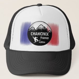 Casquette Drapeau de Chamonix France snowboard art noir casq