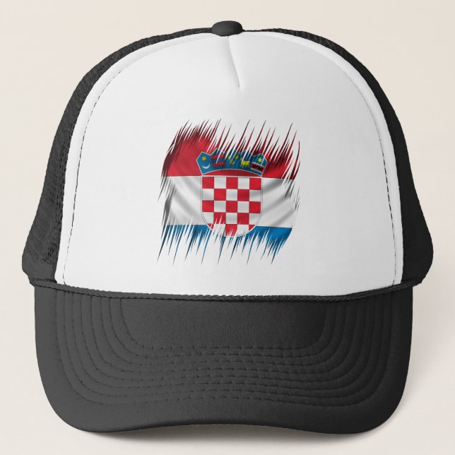 Casquette Drapeau de Croate de défibreurs (Devant)