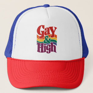 Casquette Drapeau de fierté LGBTQ rétro gai et haut