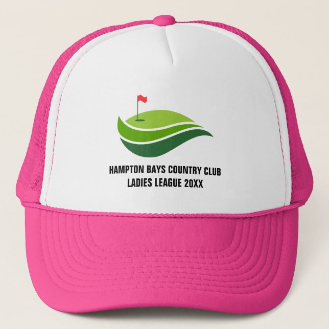 Casquette Drapeau de golf Dames customisées Golf League Casq (Devant)