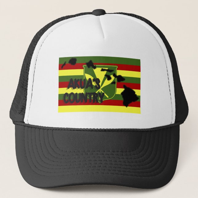 Casquette Drapeau de Kanaka Maoli du pays d'Akua (Devant)