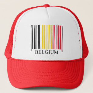 Casquette Drapeau de la Belgique de code barres